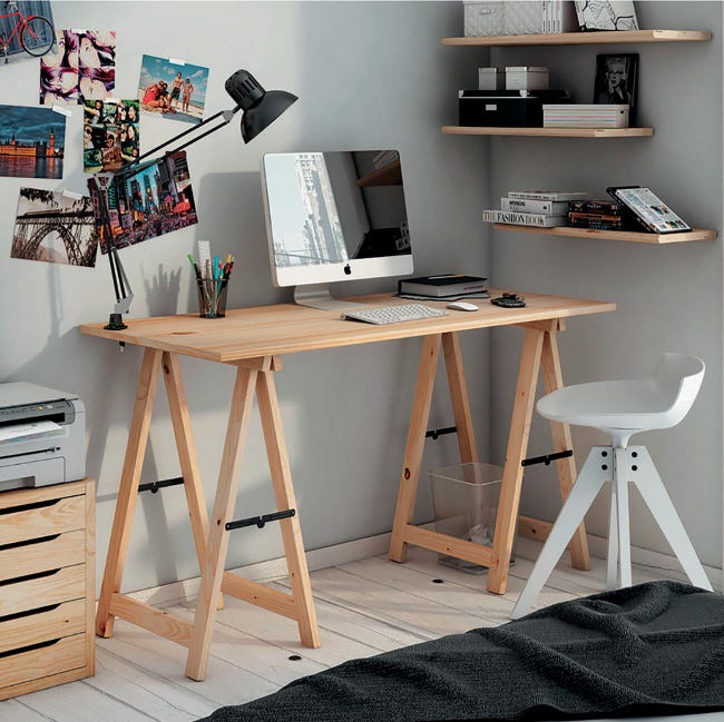 Leroymerlin Cavalletto Pino Professionale L 53 X P 53 X H 75 Cm Legno Naturale