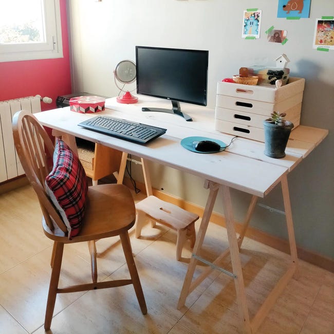 Leroymerlin Cavalletto Pino Standard L 73.5 X P 73.5 X H 74 Cm Legno Naturale