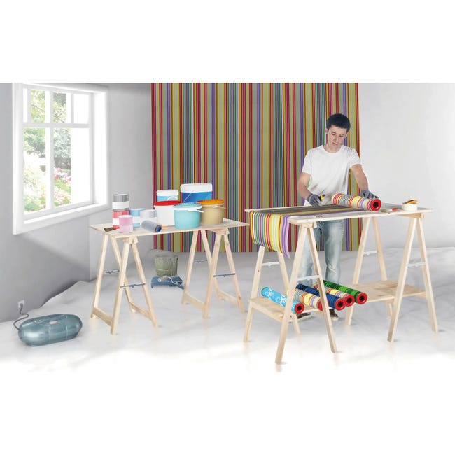 Leroymerlin Cavalletto Pino Standard L 73.5 X P 73.5 X H 74 Cm Legno Naturale