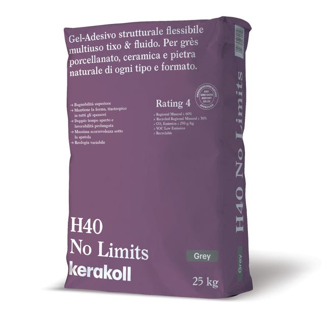 Leroymerlin Colla in polvere H40 No Limits KERAKOLL 25 kg grigio C2TE