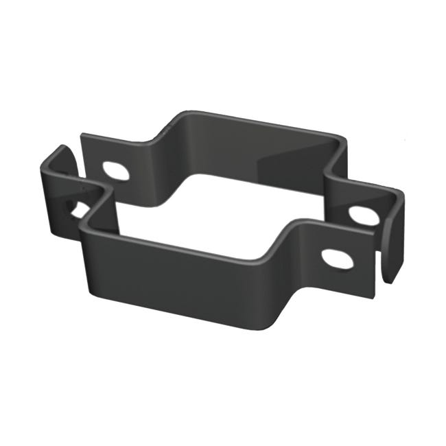 Leroymerlin Collare di fissaggio in ACCIAIO FERRO BULLONI Doppio quadrato H 3.5 cm x L 11 cm x L 11 cm antracite