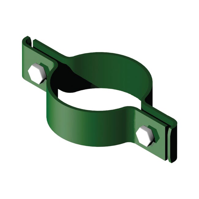 Leroymerlin Collare di fissaggio in ACCIAIO FERRO BULLONI Doppio tondo Ø 48 mm H 2.5 cm x verde