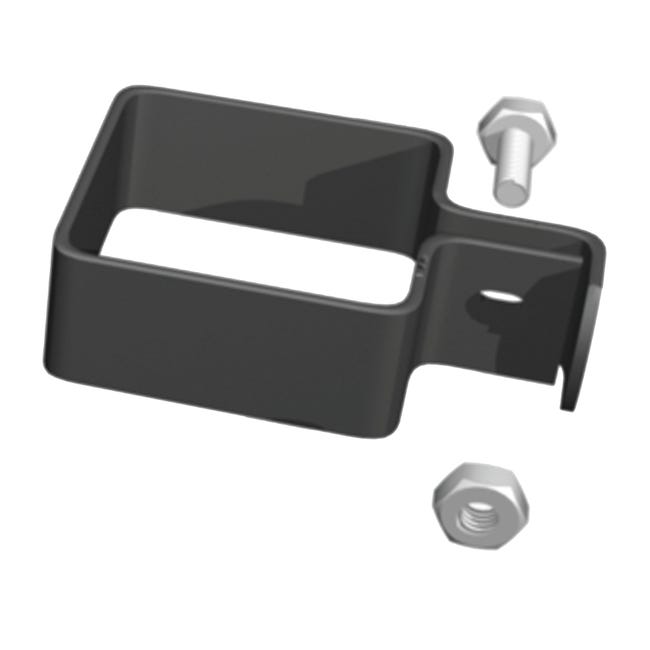 Leroymerlin Collare di fissaggio in ACCIAIO FERRO BULLONI Medium quadrato H 3.5 cm x L 5 cm x L 5 cm antracite