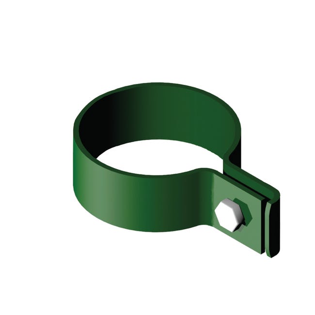Leroymerlin Collare di fissaggio in ACCIAIO FERRO BULLONI Medium tondo Ø 52 mm H 2.5 cm x verde