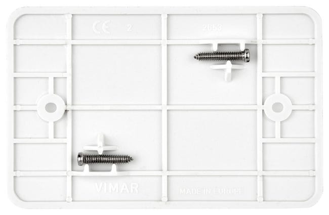 Leroymerlin Coperchio Per Scatola Di Montaggio 3 Moduli Coperchio Rett.per Scatola Inc.3M Bianco VIMAR