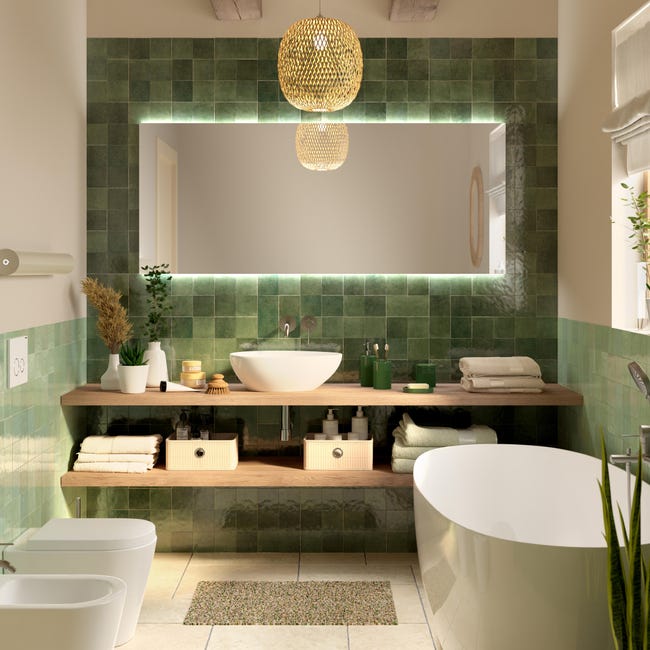 Leroymerlin Coppia Sanitari Filomuro Scarico A Parete SENSEA Compacta Bianco WC: P 55 X L 36 X H 39.5 Cm Bidet: P 55 X L 37 X H 40 Cm