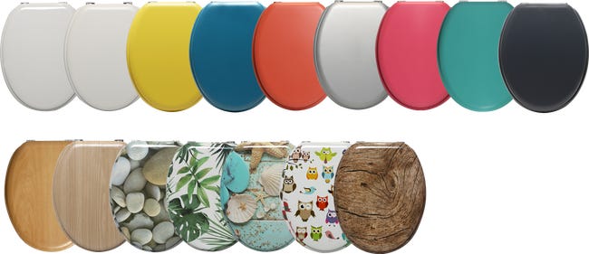 Leroymerlin Copriwater Ovale Universale POP SENSEA Legno Bianco