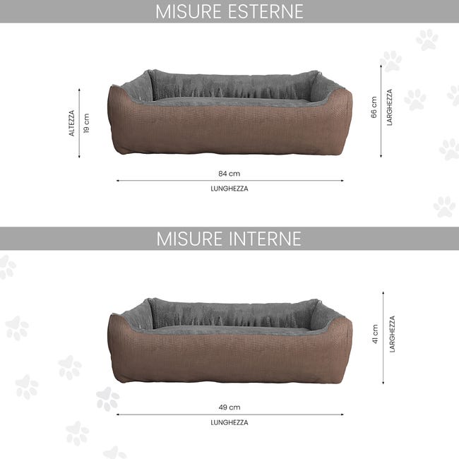 Leroymerlin CUCCIA LOVE SOGNI E CAPRICCI PETS 84x66 Cm TORTORA