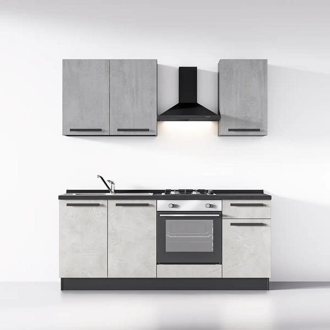Leroymerlin Cucina Montata Dora Con Elettrodomestici E Cappa Camino L 195 Cm