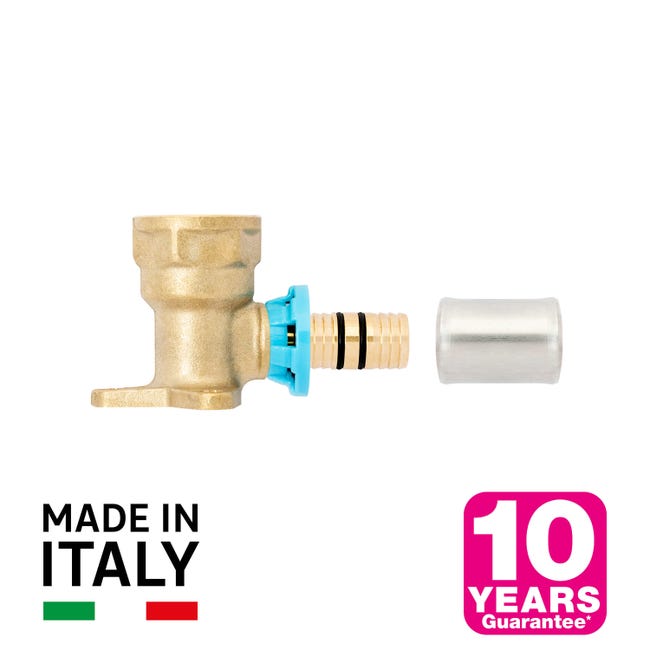 Leroymerlin Curva Per Tubo In Ottone F 1/2" (15x21) 16 Mm F 1/2" (15x21) L66 Mm