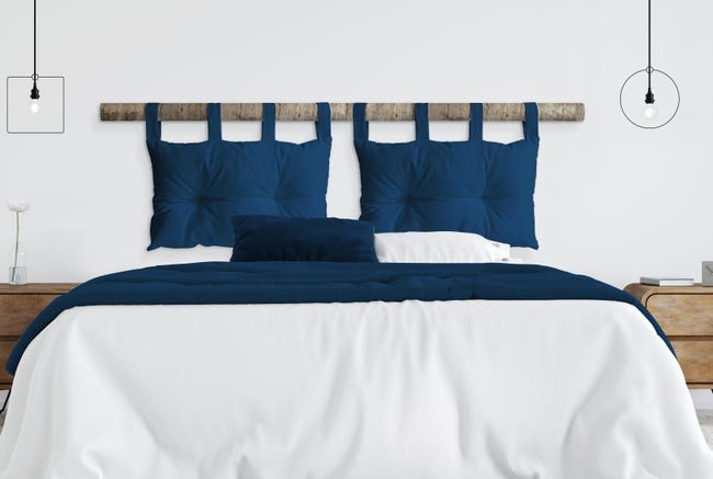 Leroymerlin Cuscino Testata Letto Ecopelle Blu Chiaro 45 X 70 Cm