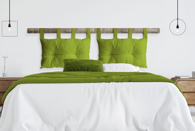 Leroymerlin Cuscino Testata Letto Ecopelle Verde Chiaro 45 X 70 Cm