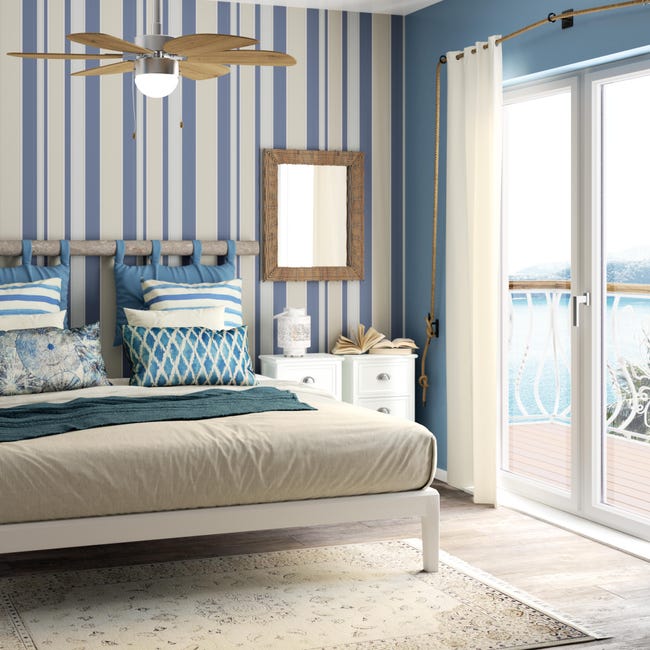 Leroymerlin Cuscino Testata Letto Panama Blu 45 X 70 Cm