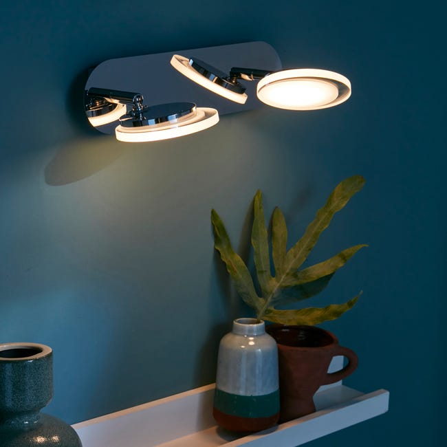 Leroymerlin Faretto decorativo con fonte luminosa LED Loob New cromo 2xINSPIRE
