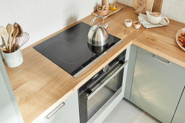 Leroymerlin Fianco Per Mobile Cucina DELINIA ID Vienna Verde Oliva Opaco L 37 X H 76.8 Cm