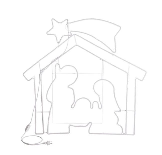 Leroymerlin Figura Natalizia Presepe Luminoso 1320 Lampadine Bianco Caldo H 115 Cm