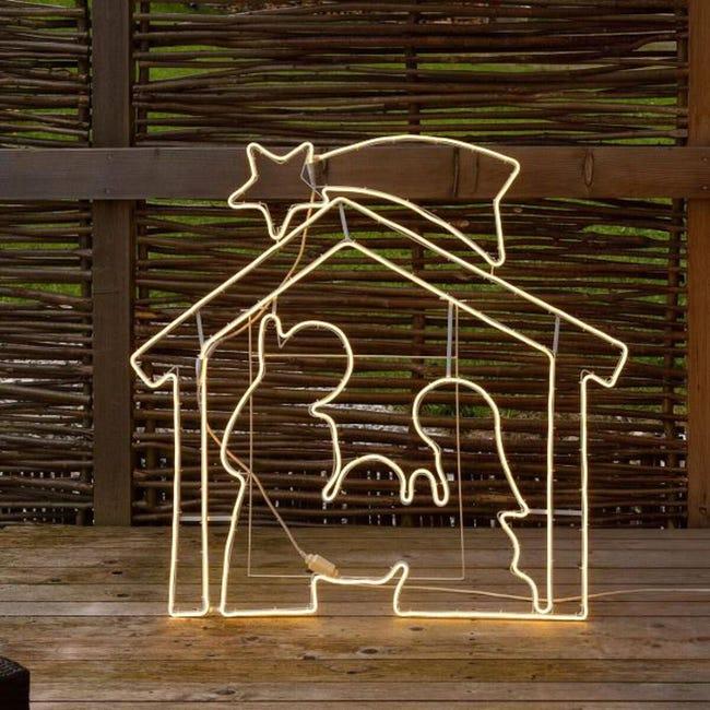 Leroymerlin Figura natalizia Presepe luminoso 1320 lampadine bianco caldo H 115 cm