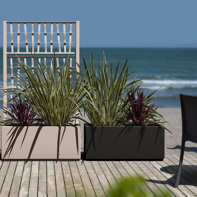 Leroymerlin Fioriera Con Grigliato ETHICA STEFANPLAST In Polipropilene Avorio H 140 X L 80 X P 36 Cm