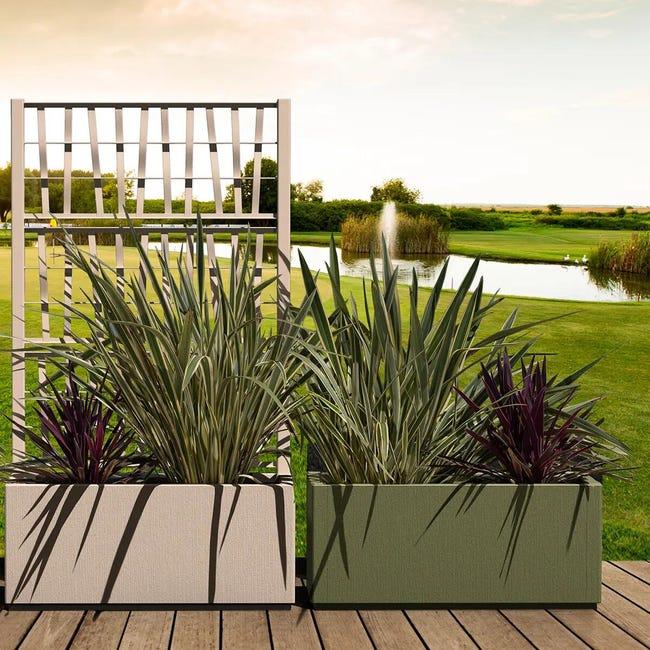 Leroymerlin Fioriera Con Grigliato ETHICA STEFANPLAST In Polipropilene Avorio H 140 X L 80 X P 36 Cm