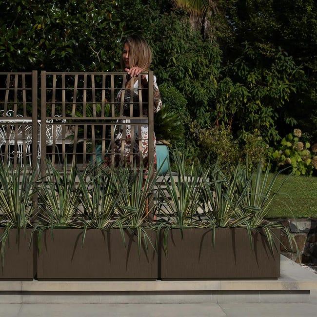 Leroymerlin Fioriera Con Grigliato ETHICA STEFANPLAST In Polipropilene Tortora H 140 X L 80 X P 36 Cm