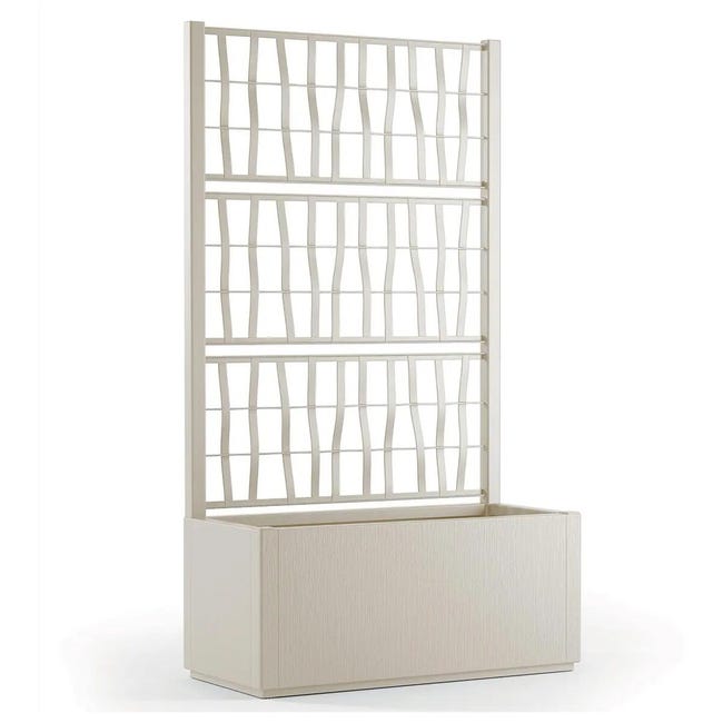 Leroymerlin Fioriera con grigliato ETHICA STEFANPLAST in polipropilene avorio H 140 x L 80 x P 36 cm