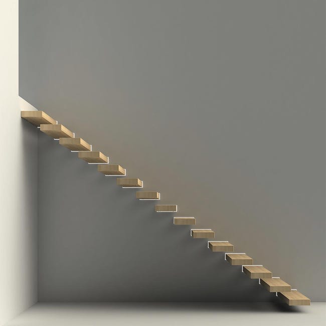 Leroymerlin Gradino Wall In Legno Bianco L 900 Mm H 300 Mm