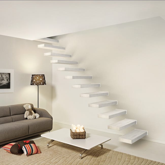 Leroymerlin Gradino Wall In Legno Bianco L 900 Mm H 300 Mm