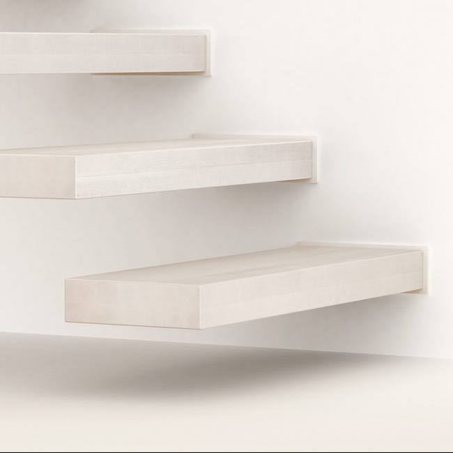 Leroymerlin Gradino Wall In Legno Bianco L 900 Mm H 300 Mm