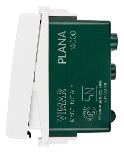 Leroymerlin Interruttore Unipolare Interruttore 1P 10AX Bianco Plana VIMAR Bianco