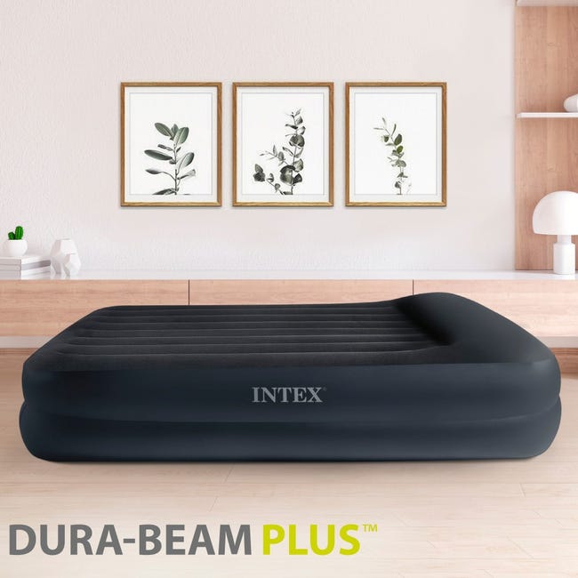 Leroymerlin Intex 64124ND - Materasso Dura-Beam Pillow Rest Raised Autogonfiante 152x203x42 Cm