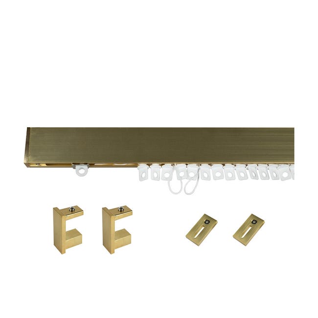 Leroymerlin Kit per binario tenda per onda semplice futura senza corda oro in alluminio 200 cm