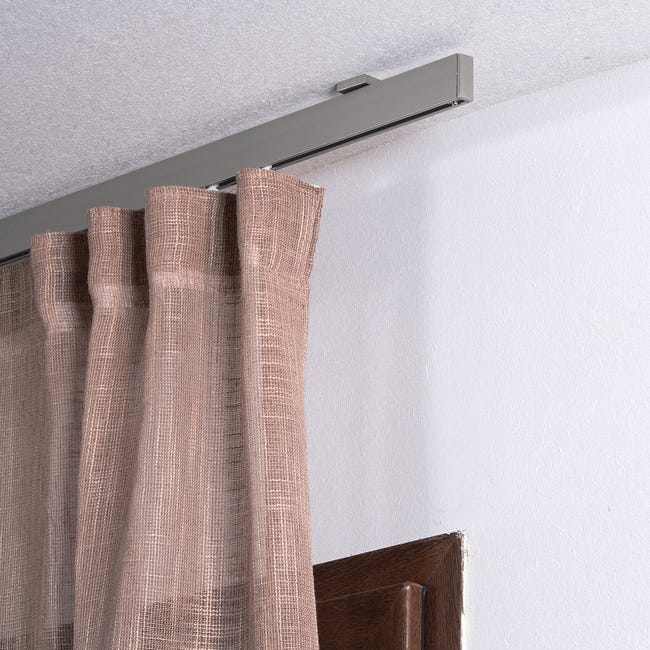 Leroymerlin Kit Per Binario Tenda Per Onda Semplice Futura Senza Corda Nickel In Alluminio 160 Cm