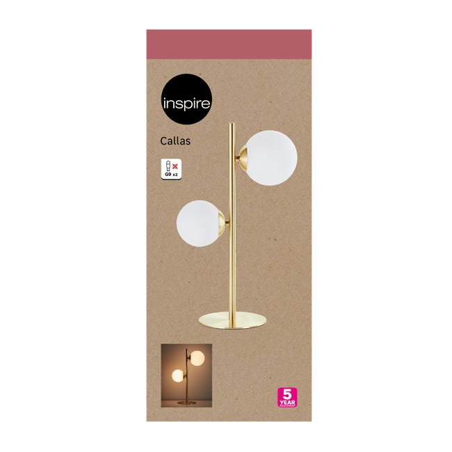 Leroymerlin Lampada Da Tavolo Glamour Callas 2xG9 INSPIRE