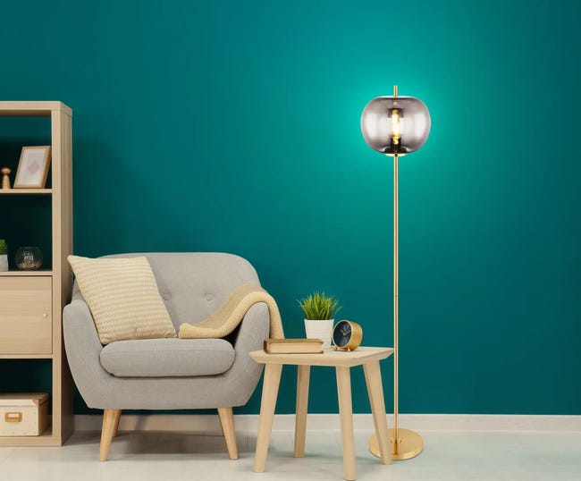 Leroymerlin Lampada da terra Blacky I H 180 cm E27 GLOBO