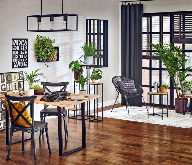 Leroymerlin Lampadario Design Eldrick Nero 3x E27 INSPIRE