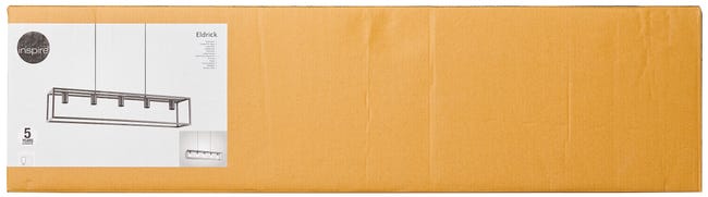 Leroymerlin Lampadario Design Eldrick Nero 5x E27 INSPIRE