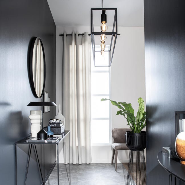 Leroymerlin Lampadario Design Eldrick Nero 5x E27 INSPIRE