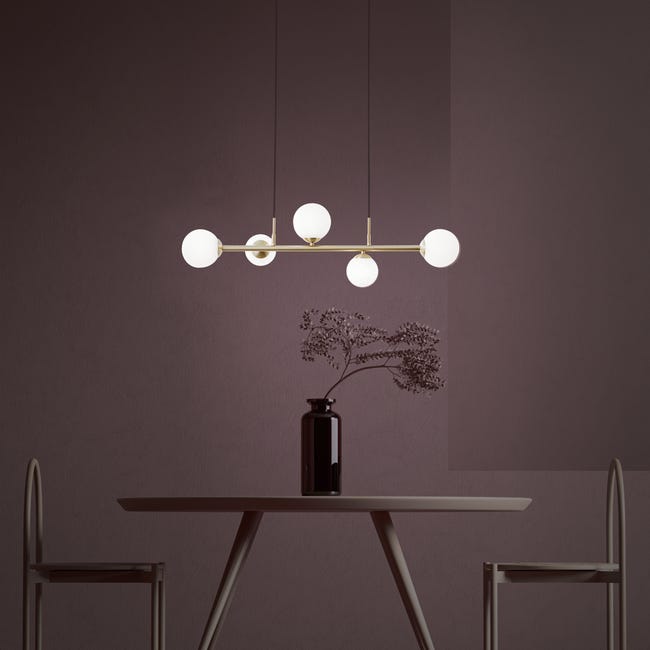 Leroymerlin Lampadario Glamour Callas Dorato 5x G9 INSPIRE