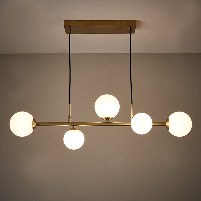 Leroymerlin Lampadario Glamour Callas dorato 5x G9 INSPIRE