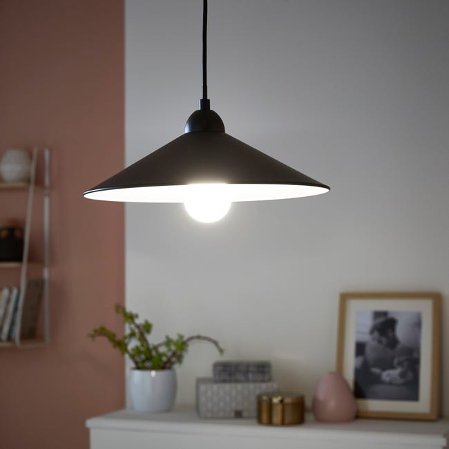 Leroymerlin Lampadario Industriale Braga Nero E27 INSPIRE