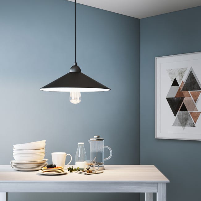 Leroymerlin Lampadario Industriale Braga Nero E27 INSPIRE