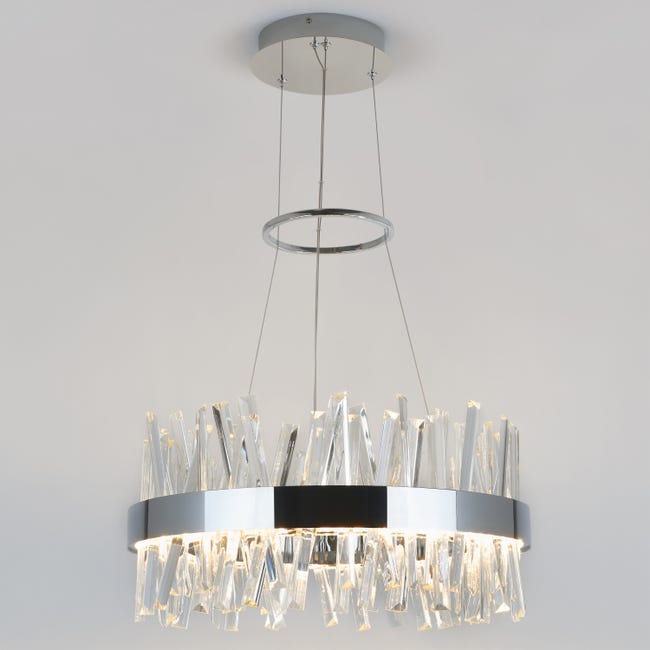 Leroymerlin Lampadario LED Moderno Enchanted Grigio 2250 Lumen ARTIKA