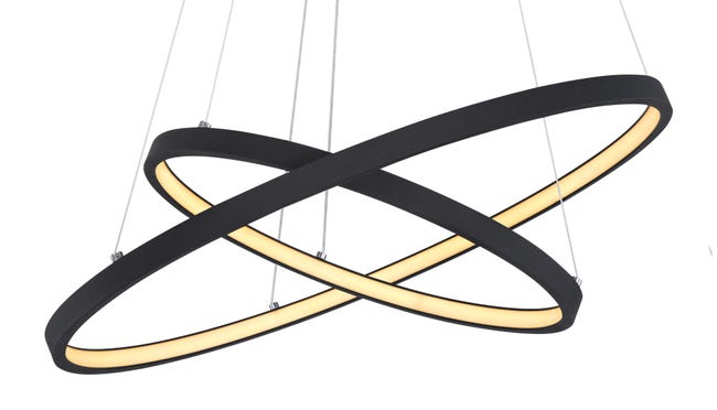 Leroymerlin Lampadario LED Moderno Ralph Nero Luce Calda 1500 Lumen GLOBO