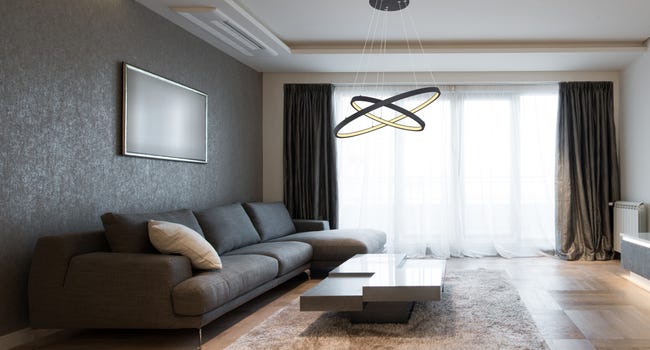 Leroymerlin Lampadario LED moderno Ralph nero luce calda 1500 lumen GLOBO