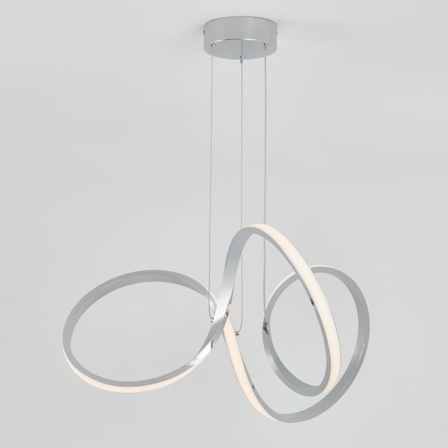 Leroymerlin Lampadario LED Moderno Swirl Grigio 1700 Lumen ARTIKA