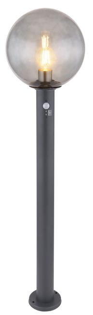 Leroymerlin Lampione da giardino con sensore di movimento Ossy H 100 cm grigio IP44 GLOBO