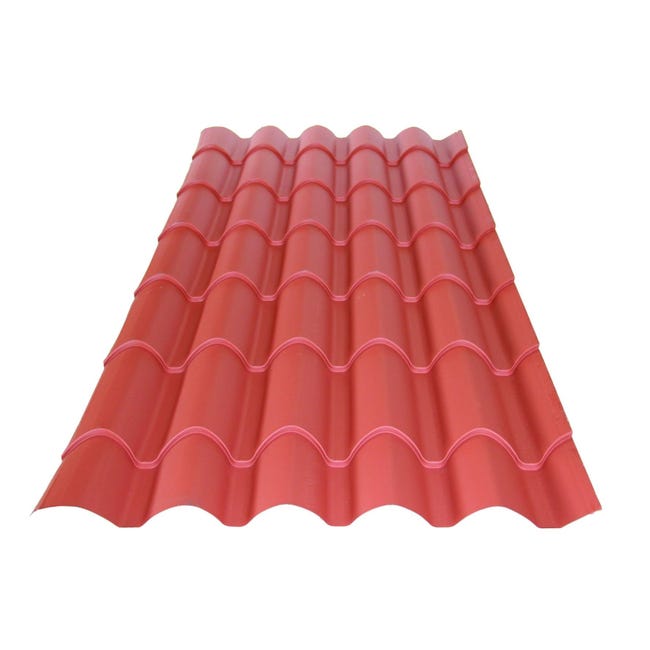 Leroymerlin Lastra coppo in acciaio 104 x 230 cm Sp 0.5 mm rosso