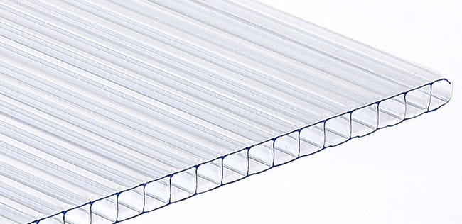 Leroymerlin Lastra in policarbonato alveolare traslucido ONDULINE Onduclair PCMW L 300 cm x 98 cm x S 10 mm