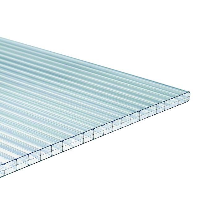 Leroymerlin Lastra in policarbonato alveolare traslucido ONDULINE Onduclair PCMW L 200 cm x 98 cm x S 6 mm