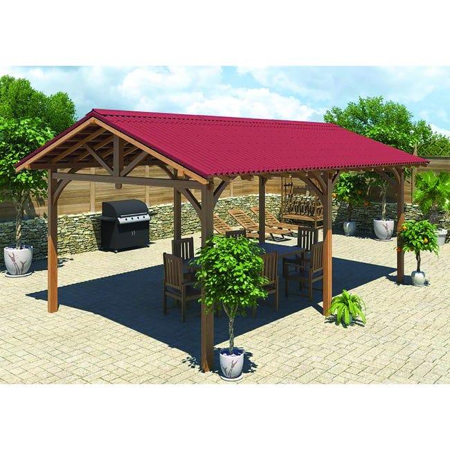 Leroymerlin Lastra Ondulata Da Copertura BASE ONDULINE Fibrobituminosa L 200 X L 85 Cm Sp 2.6 Mm Rosso